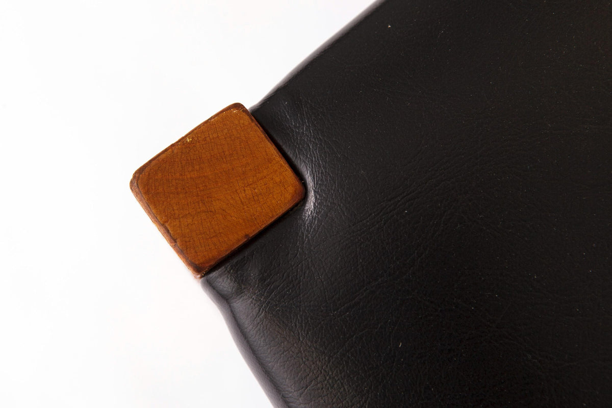 Spisebordsstole i bøg med sort polstring, tysk design – Sæt af 3