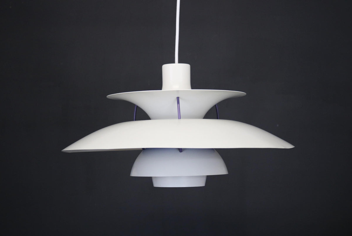 Poul Henningsen – PH5-pendel i original hvid for Louis Poulsen