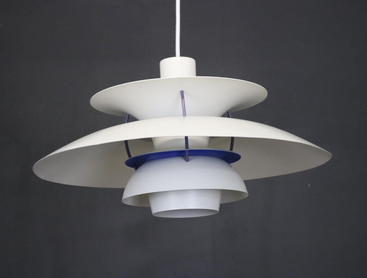 Poul Henningsen – PH5-pendel i original hvid for Louis Poulsen