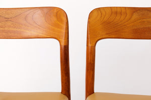 Niels Otto Møller - 2 x teak chairs, model 75 from the 1950s