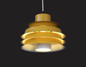 Danish lamp in beautiful dark yellow original color from the 1970s