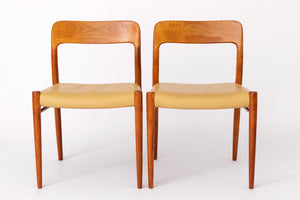 Niels Otto Møller - 2 x teak chairs, model 75 from the 1950s