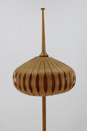 Wooden floor lamp