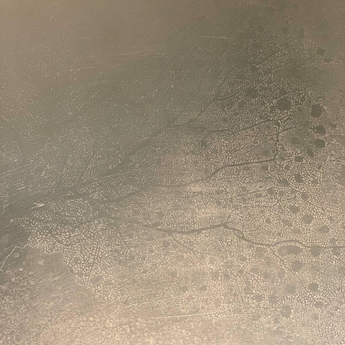 Heinz Lilienthal – Sofabord med ætset metalplade, 1970’erne