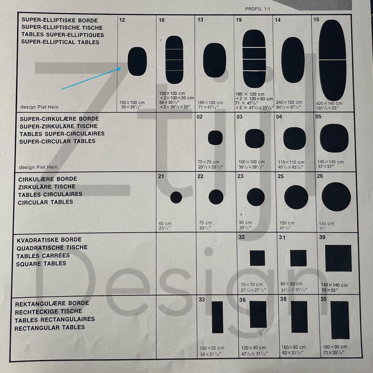 Piet Hein og Bruno Mathsson – Spisebord for Fritz Hansen, 1960&#39;erne