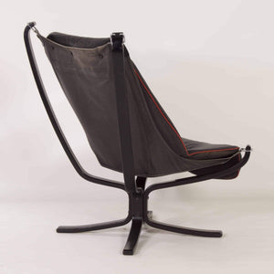 Sigurd Ressel – Falcon Chair for Vatne møbler i sort læder, 1980'erne