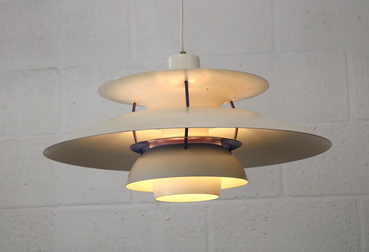 Poul Henningsen – PH5 pendel i hvid, Louis Poulsen