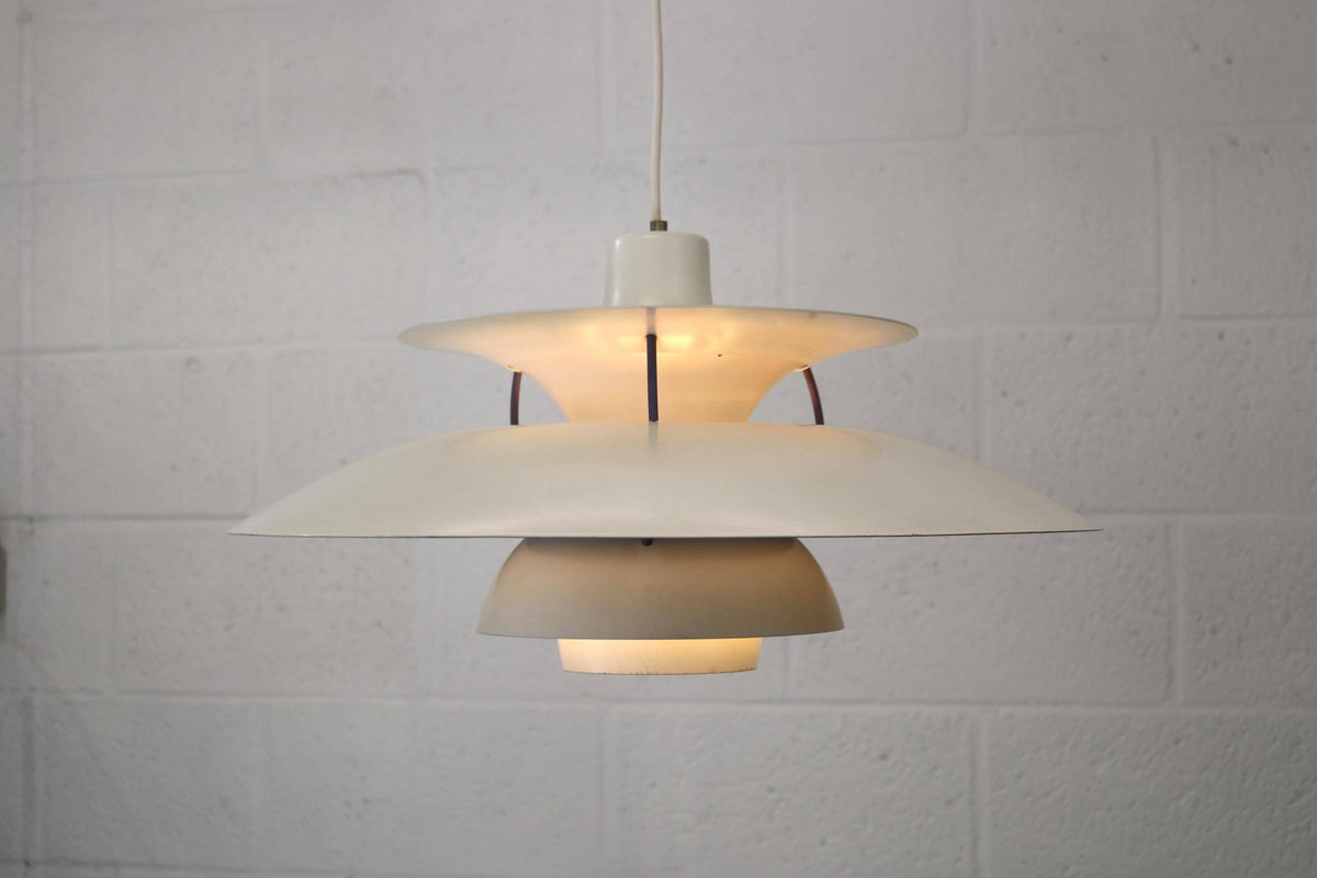 Poul Henningsen – PH5 pendel i hvid, Louis Poulsen