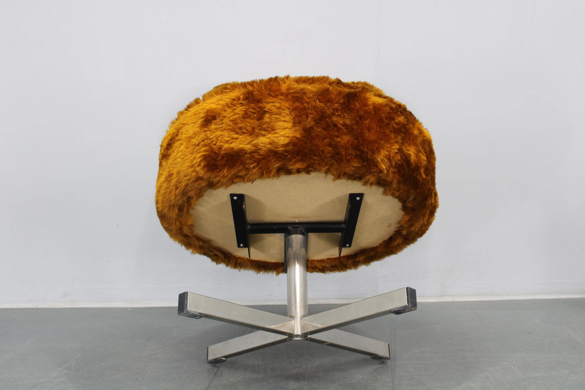 2 x Model Swivel lænestole i plysset polstring, produceret i Italien, 1970’erne