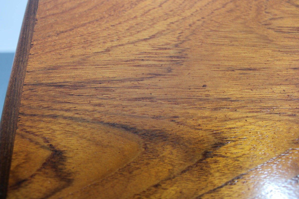 Skrivebord i teak med dobbeltsokkel, dansk design