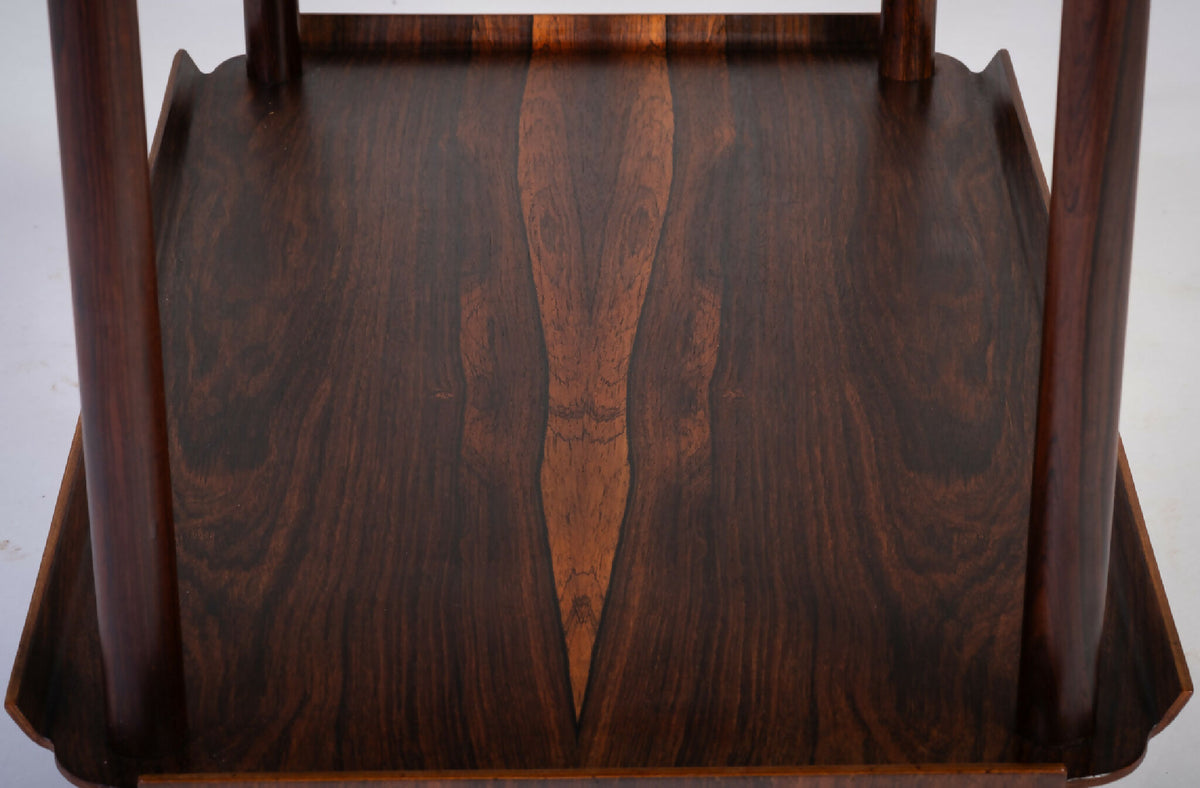 Poul Hundevad – Serveringsbord i palisander med bakke, produceret af Vamdrup Møbelfabrik