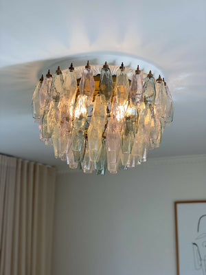 4251 - Murano Chandelier multi colored poliedri-10