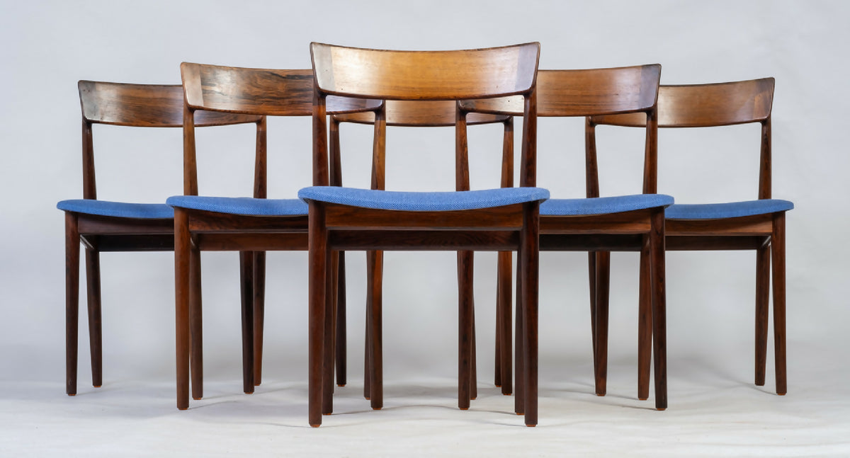 Henry Rosengren Hansen – Model 39 spisebordsstole i palisander, produceret af Brande Møbelindustri