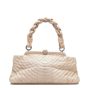 Bottega Veneta I Brun håndtagstaske med læderlås I SPLISH