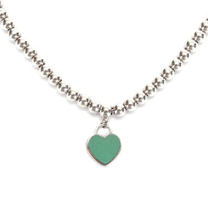 Tiffany&Co sterlingsølv return to tiffany chain heart armbånd