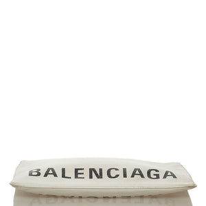 Balenciaga clutch taske i læder med logo
