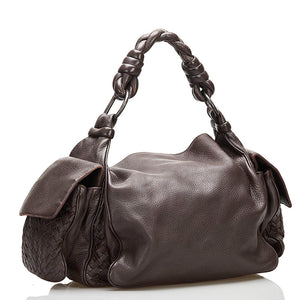 Bottega Veneta brun intrecciato læder hobo taske - SPLISH