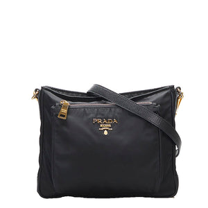 Prada – Sort tessuto crossbody taske