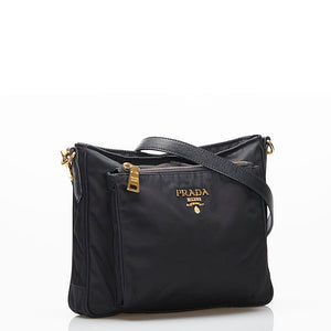 Prada – Sort tessuto crossbody taske