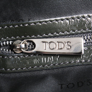 Tods – Patent læder signature tote med snoretræk