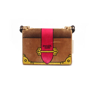 Prada velluto ricamo cahier taske - SPLISH