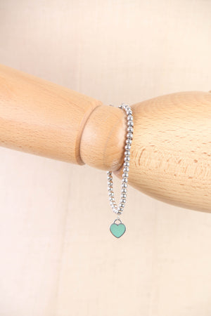 Tiffany&Co sterlingsølv return to tiffany chain heart armbånd