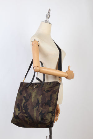 Prada tessuto camouflage mulepose