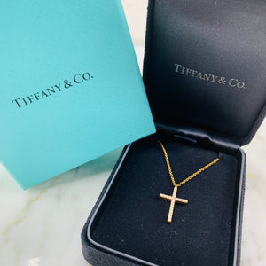 Tiffany&Co cross diamond pendant halskæde