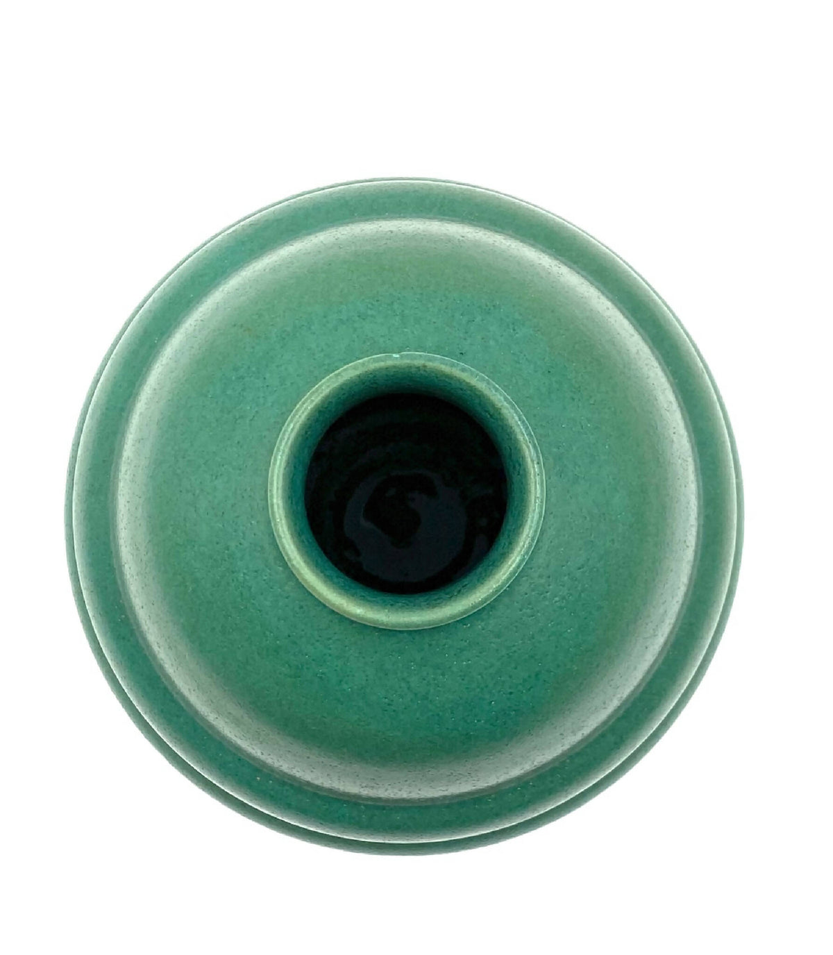 Art Déco Turkis fajancevase, Frankrig 1940&#39;erne