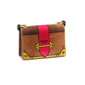 Prada velluto ricamo cahier taske - SPLISH