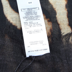 Burberry – Brun leopard print tørklæde