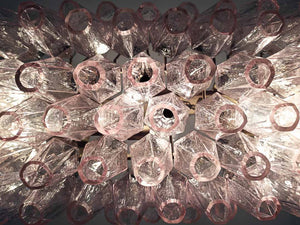 Murano Lyserkrone - Poliedri - 84 glas - Rosa