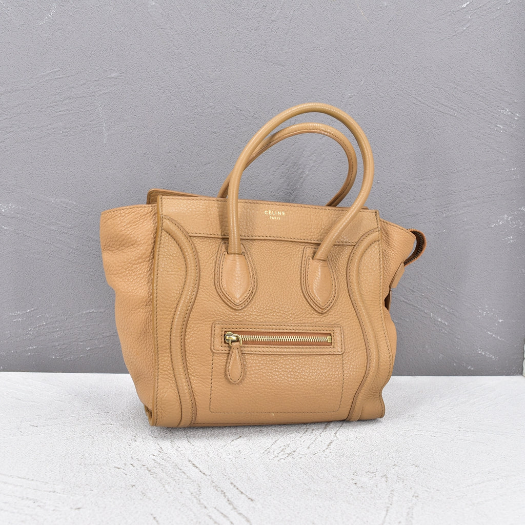 Shop Celine læder bagage taske kalveskind beige -