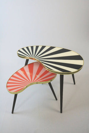Lille Side Table, Pink/Taupe