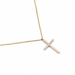 Tiffany&Co cross diamond pendant halskæde