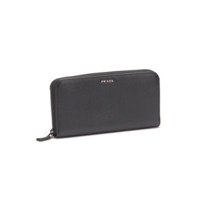 Prada – Sort saffiano zippy tegnebog