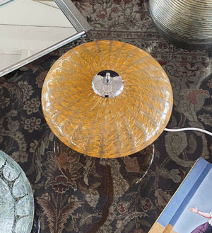 Murano orange UFO bordlampe