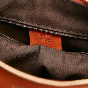 Gucci – Brun canvas d-ring skuldertaske