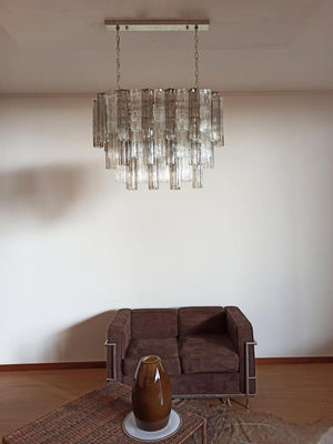 Murano Chandelier - 62 Tubes - Smoke/clear - SPLISH
