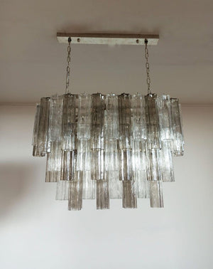 Murano Chandelier - 62 Tubes - Smoke/clear - SPLISH