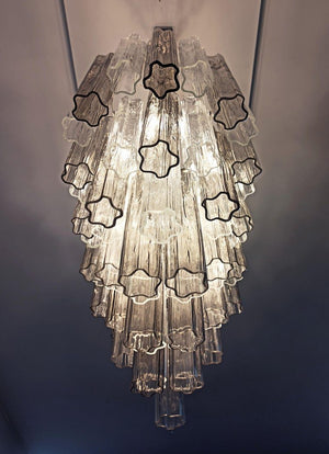 Murano Chandelier - 62 Tubes - Smoke/clear - SPLISH