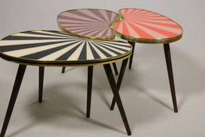 Lille Side Table, Pink/Taupe