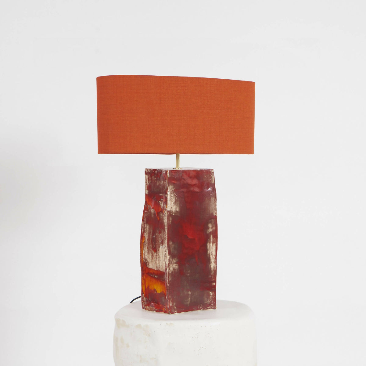 Rektangulær keramisk lampe