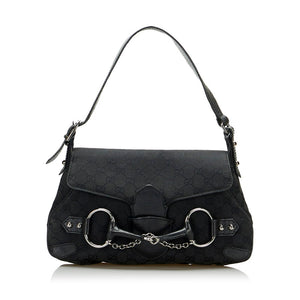 Gucci – Gg canvas horsebit skuldertaske