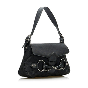 Gucci – Gg canvas horsebit skuldertaske