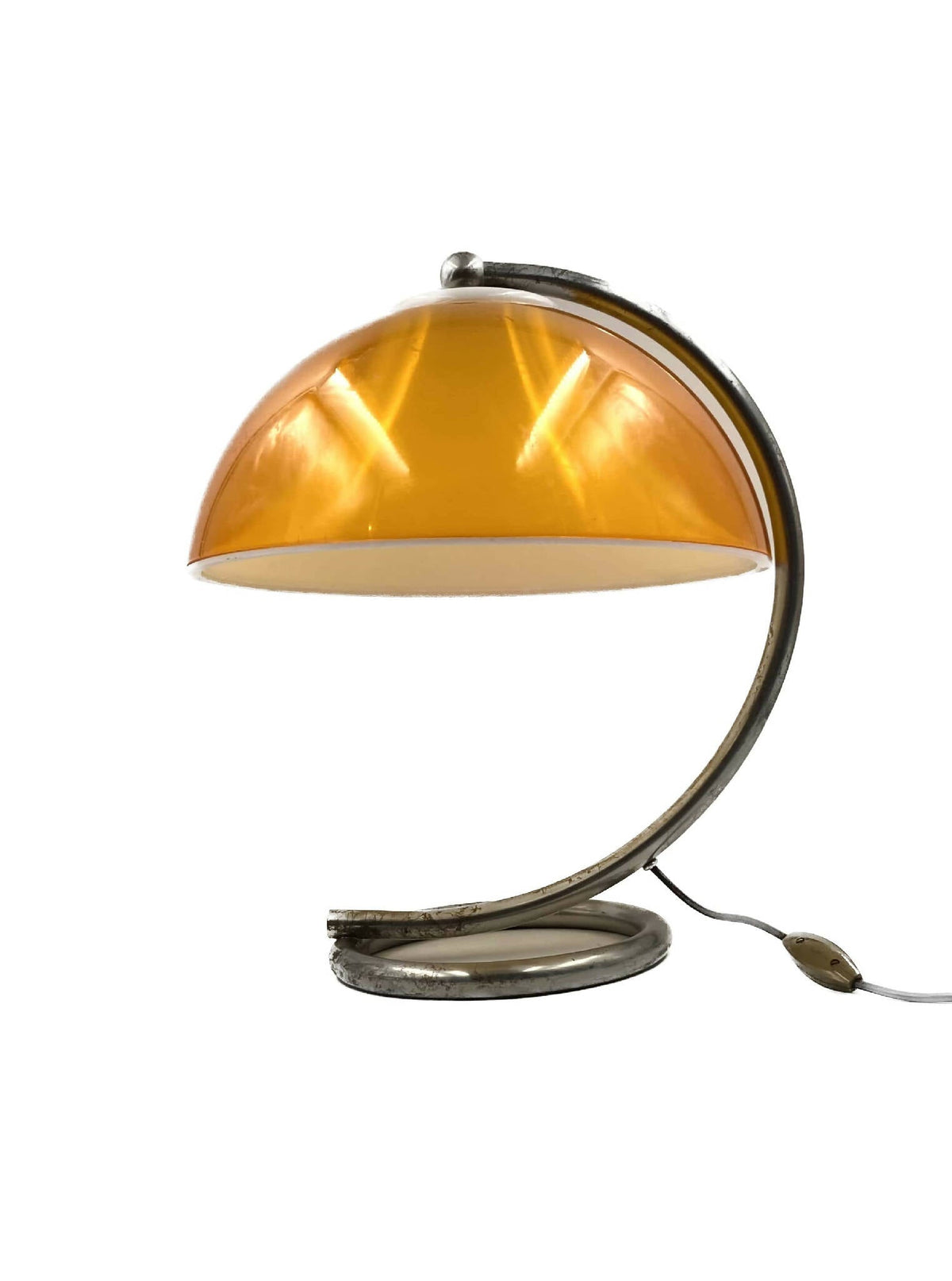 Space age gul bordlampe, Frankrig 1960&#39;erne