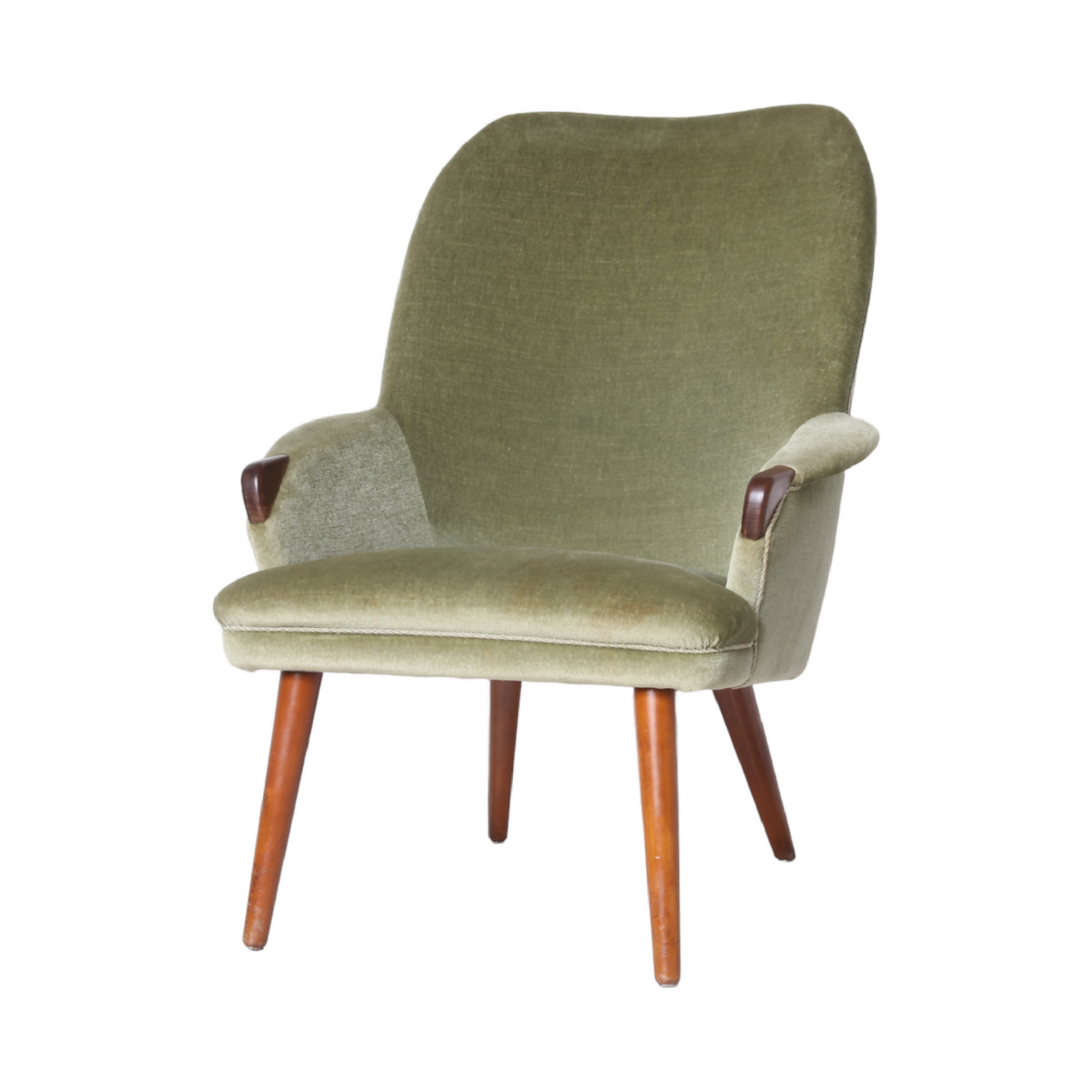 Grøn lænestol fra 50&#39;erne