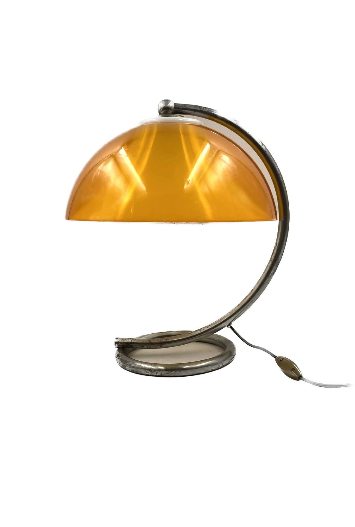 Space age gul bordlampe, Frankrig 1960&#39;erne
