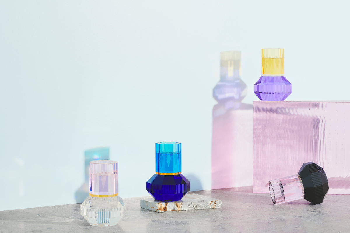 Chicago - Rose/Yellow/Clear - T-light holder