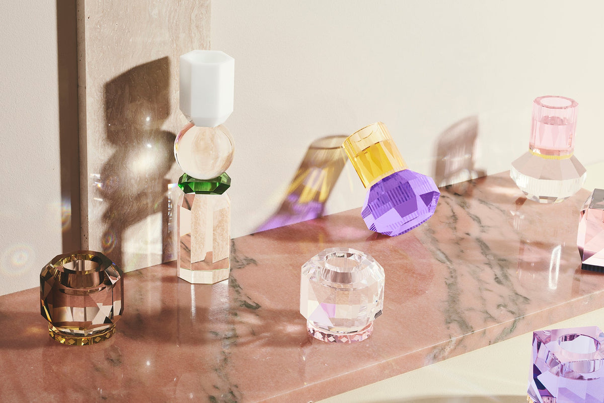 Texas - Klar/Lyserød - Fyrfadsstage - SPLISH